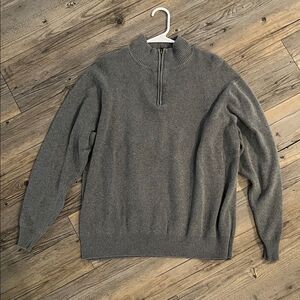 Dockers Men's Charcoal Zip-Up Sweater